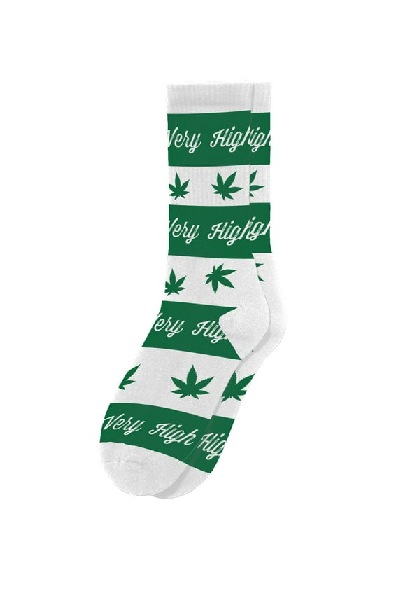 Very High Socks- Funny Novelty Adult Unisex Sock Set, Woven Art, Fun Unique Patterns And Designs