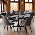thumbnail image 1 of Silloth Armless Dining Chair Gray Dining Chair, Modern Style, Plush and durable faux leather fabric, Steel, Indoor Dining, 1 of 5