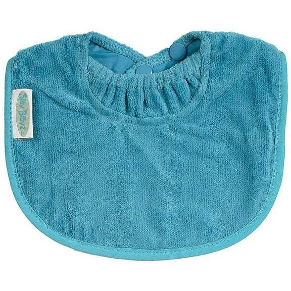 Silly Billyz Snuggly Premium Cotton Toweling Baby Biblet w/Secure Snap (Aqua)