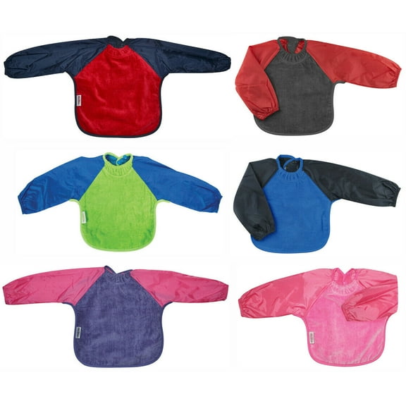 Silly Billyz Waterproof Cotton Velour & Nylon Long Sleeve Toweling Bib - 360528