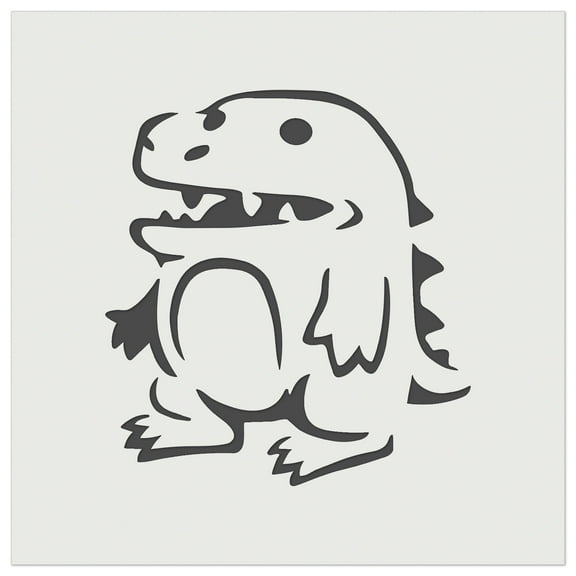 Silly Cartoon Dinosaur DIY Cookie Wall Craft Stencil - 4.5 Inch