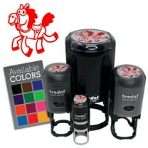 Silly Cartoon Horse Prancing Galloping Skipping Self-Inking Rubber Stamp for Stamping Ink Stamper Crafting Planners - 1/2 Inch Mini - Black Ink