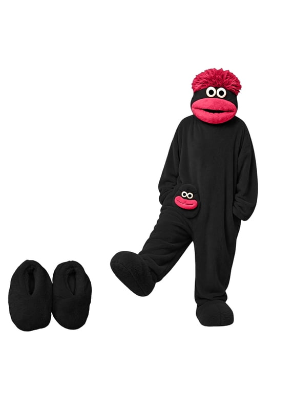 Silly Cartoon Monster Onesie, Fluffy Full Body Home Sleepwear for 2Y-XXL