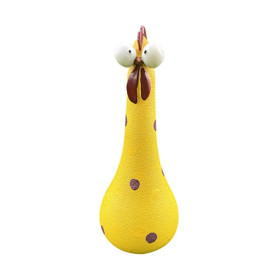 Silly Chicken Decor,Silly Concrete Chickens,Funny Chicken Decor Garden Sculptures Statues Farm Patio Yard Decoration
