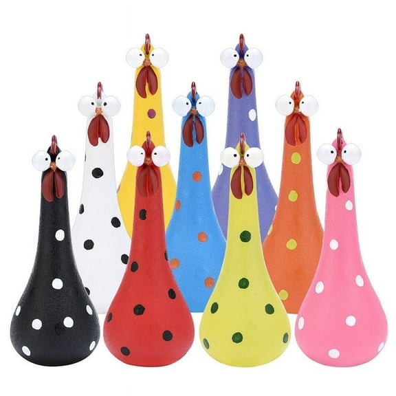 Silly Chicken Garden Decor Silly Chicken Decor Chicken Statue Chicken Garden Decor Chicken Statues for Garden Funny Garden Decor Outdoor Chicken Decor Resin Rooster Statue Decoration