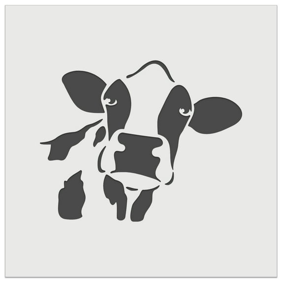 Silly Cow Face DIY Cookie Wall Craft Stencil - 4.5 Inch