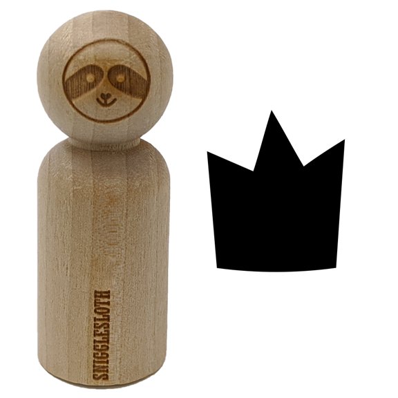 Silly Crown Rubber Stamp for Scrapbooking Crafting Stamping - Small 3/4 Inch