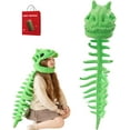 thumbnail image 1 of Silly Dinosaur Plush Skeleton, 29/45'' 3D Dinosaur Skeleton Plush Hat, Wearable Head Dino Outfit Costume Christmas Gift, 1 of 9