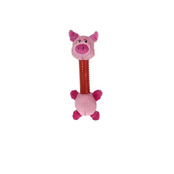Silly Dog Fun Chew Tug Toss Toys Zoo Animals Plush Pig Giraffe Elephant or Set (Pig)