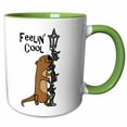 thumbnail image 1 of Silly Funny Cute Sea Otter Feeling Cool Art 11oz Two-Tone Green Mug mug-260818-7, 1 of 3