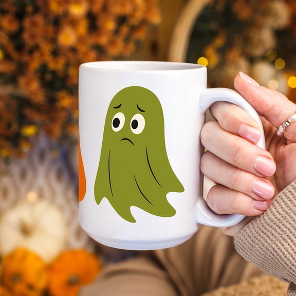 Silly Ghost Mug With Different Expressions