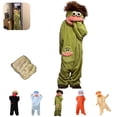 thumbnail image 1 of Silly Goofy Onesie for Adults - Frog Onesie Funny Monster Pajamas Fleece Jumpsuit Hooded 2026 Fashion Cozy Relaxed Fit Plush Loungewear with Shoes Included Green L, 1 of 10