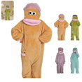 thumbnail image 1 of Silly Goofy Onesie for Adults - Frog Onesie Funny Monster Pajamas Fleece Jumpsuit Hooded Cozy Loose Fit Plush Loungewear (No Shoes Included and Comb) Yellow L, 1 of 5