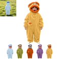 thumbnail image 1 of Silly Goofy Onesie for Kids- Frog Onesie Funny Monster Pajamas Fleece Jumpsuit Hooded 2026 Fashion Cozy Relaxed Fit Plush Loungewear,with shoe cover (No Comb) Yellow 4-5 Years, 1 of 6