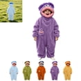 thumbnail image 1 of Silly Goofy Onesie for Kids- Frog Onesie Funny Monster Pajamas Fleece Jumpsuit Hooded 2026 Fashion Cozy Relaxed Fit Plush Loungewear,with shoe cover (No Comb) Purple 8-9 Years, 1 of 7