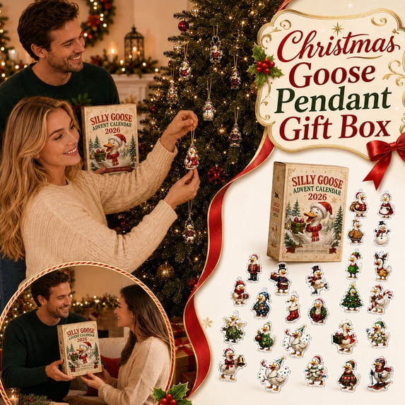 Silly Goose Advent Calendar Acrylic Hanging Ornament Set 24 Piece | Holiday Ornaments Set, Reusable, Suitable for Christmas Trees, Christmas Wreaths, Christmas Gift Packaging Accessories, and Walls