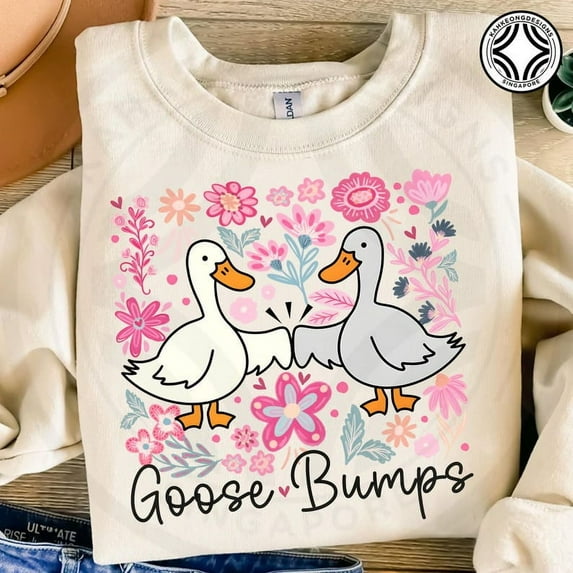Silly Goose Bump Sweatshirt, Preppy Girly Sweatshirt, Boho Floral Sweatshirt, Funny Mama Sweatshirt, Floral Goose Sweatshirt, Mama Goose Sweatshirt.