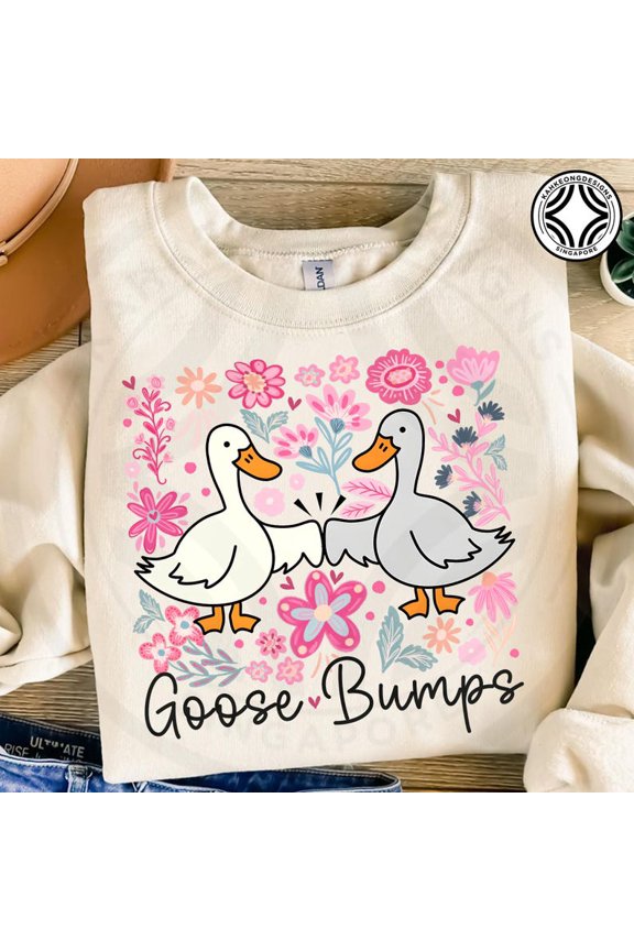 Silly Goose Bump Sweatshirt, Preppy Girly Sweatshirt, Boho Floral Sweatshirt, Funny Mama Sweatshirt, Floral Goose Sweatshirt, Mama Goose Sweatshirt.