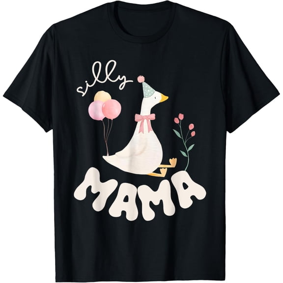 Silly Goose Mom Birthday Family Matching Party T-Shirt Tops Tee