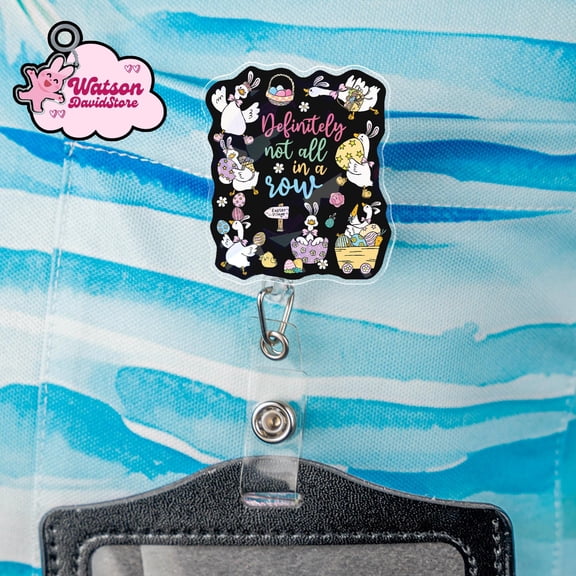 Silly Goose Not All In A Row Badge Reel, Funny Goose Meme ID Holder, Medical Staff Gift, Nurse Teacher Retractable Badge Clip
