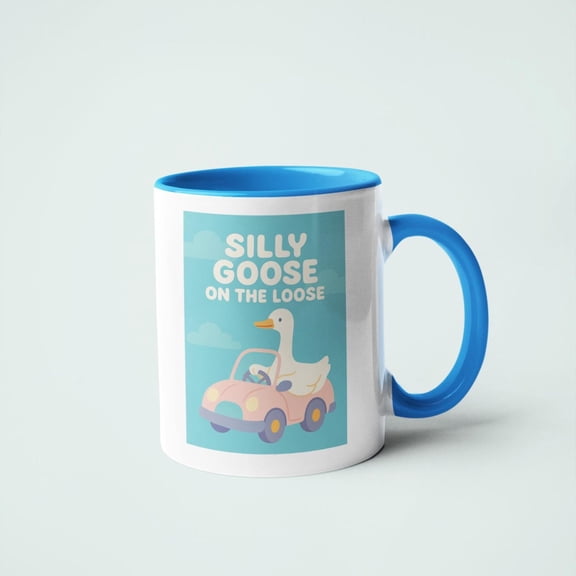 Silly Goose On The Loose Ceramic Mug  Funny Birthday Gift for Friend
