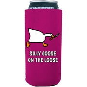 Silly Goose On The Loose Funny 16 oz. Can Coolie Magenta