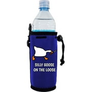 Silly Goose On The Loose Funny Water Bottle Coolie Royal Blue