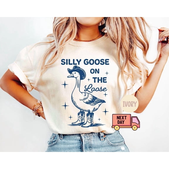 Silly Goose On The Loose Graphic T-Shirt, Funny Silly Goose Meme Shirt