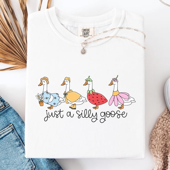 Silly Goose On The Loose T-shirt, Goose T-shirt, Silly Goose T-shirt, Funny Graphic T-shirt, Cute Goose T-shirt, Easter T-shirt.