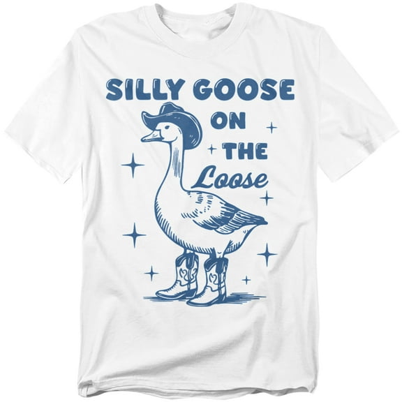 Silly Goose On The Loose Unisex Graphic Tee For Men & Women