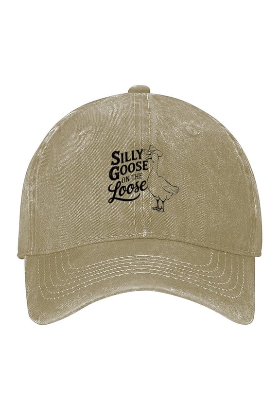 Silly Goose On The Loose.png 4 Print Vintage Wash Dad Hat Adjustable Curved Brim Baseball Cap,Casual Outdoor Sports Fishing Cap for Men and Women
