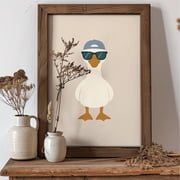 Silly Goose Print, Funny Silly Goose For Boy, Nursery Decor, Toddler Boy Art, Homewarming, Cottage Core Decor, Woodland Nursery Art Poster, Poster Only
