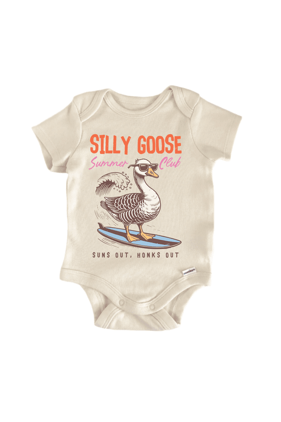 Silly Goose Summer Club Newborn Baby Bodysuit