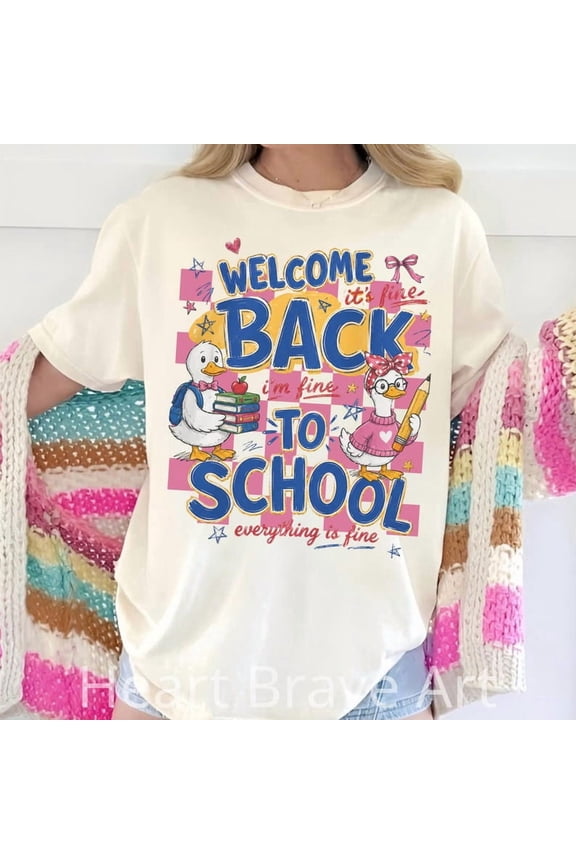 Silly Goose Teacher Tee, Welcome Back To School Tee, I'm Fine Everything Is Fine, Funny Goose Teacher Sweatshirt, Teacher Life Shirt