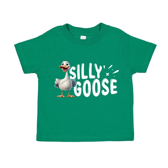 Silly Goose Toddler T-Shirt 3T Kelly Green