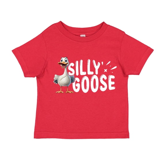 Silly Goose Toddler T-Shirt 5/6T Red