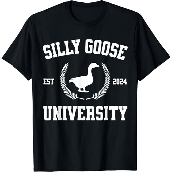 Silly Goose University Funny College Style Graphic Women Cotton T-Shirt
