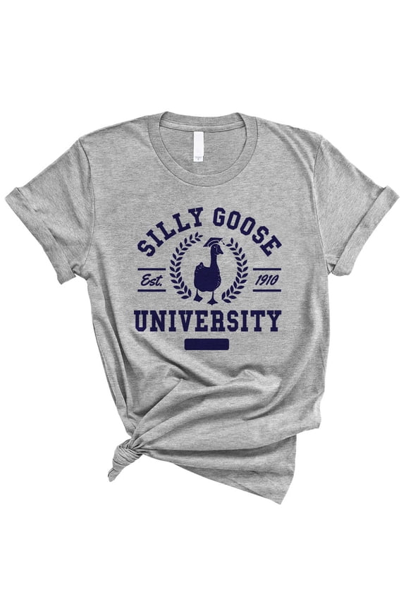 Silly Goose University Shirt Unisex 4X-Large Grey