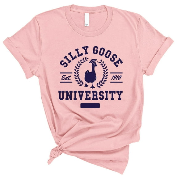 Silly Goose University Shirt Unisex Medium Pink