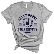Silly Goose University Shirt Unisex X-Large Grey