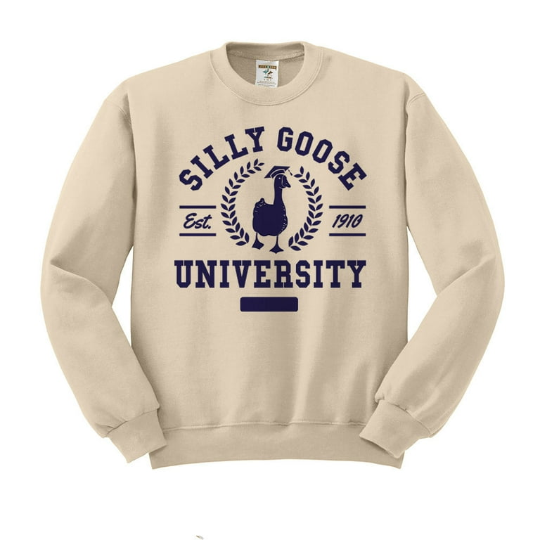 Silly Goose University Sweatshirt Unisex Large Sand Walmart