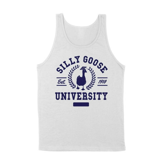 Silly Goose University Tank Top Unisex 2X-Large White