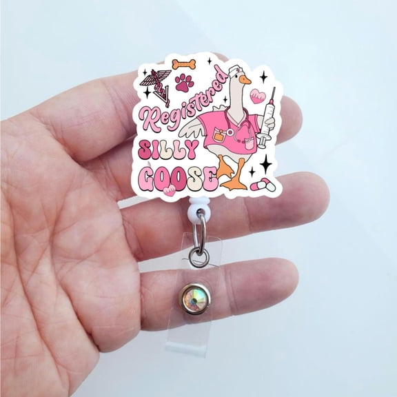 Silly Goose Vet Tech Badge | Cute Vet Tech Badge | Certified Vet Tech ID Badge | Funny Vet Tech Badge Reel | Cute Vet Tech Reel