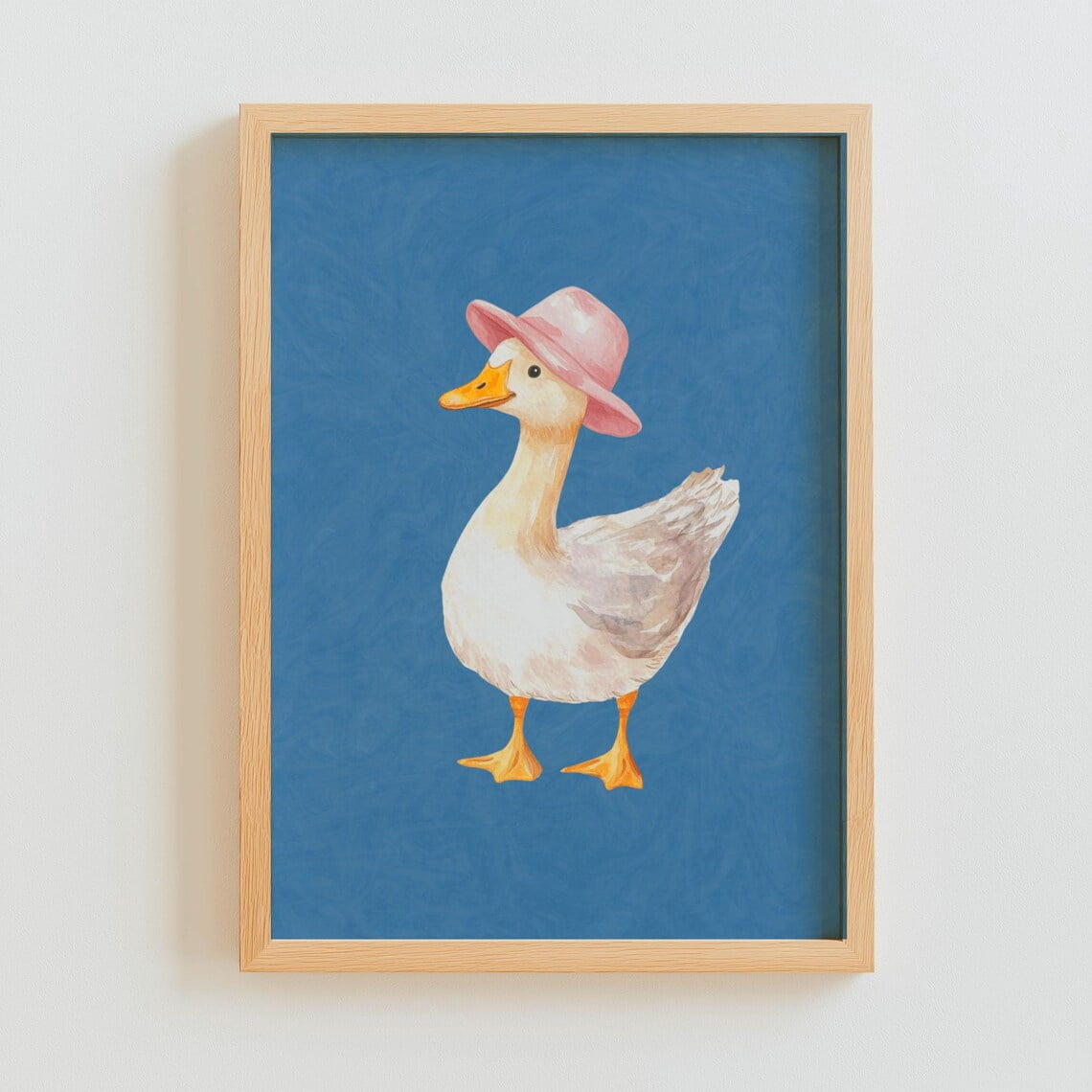 Silly Goose Wall Art, Cute Goose Poster, Dark Blue Boy Nursery Decor ...