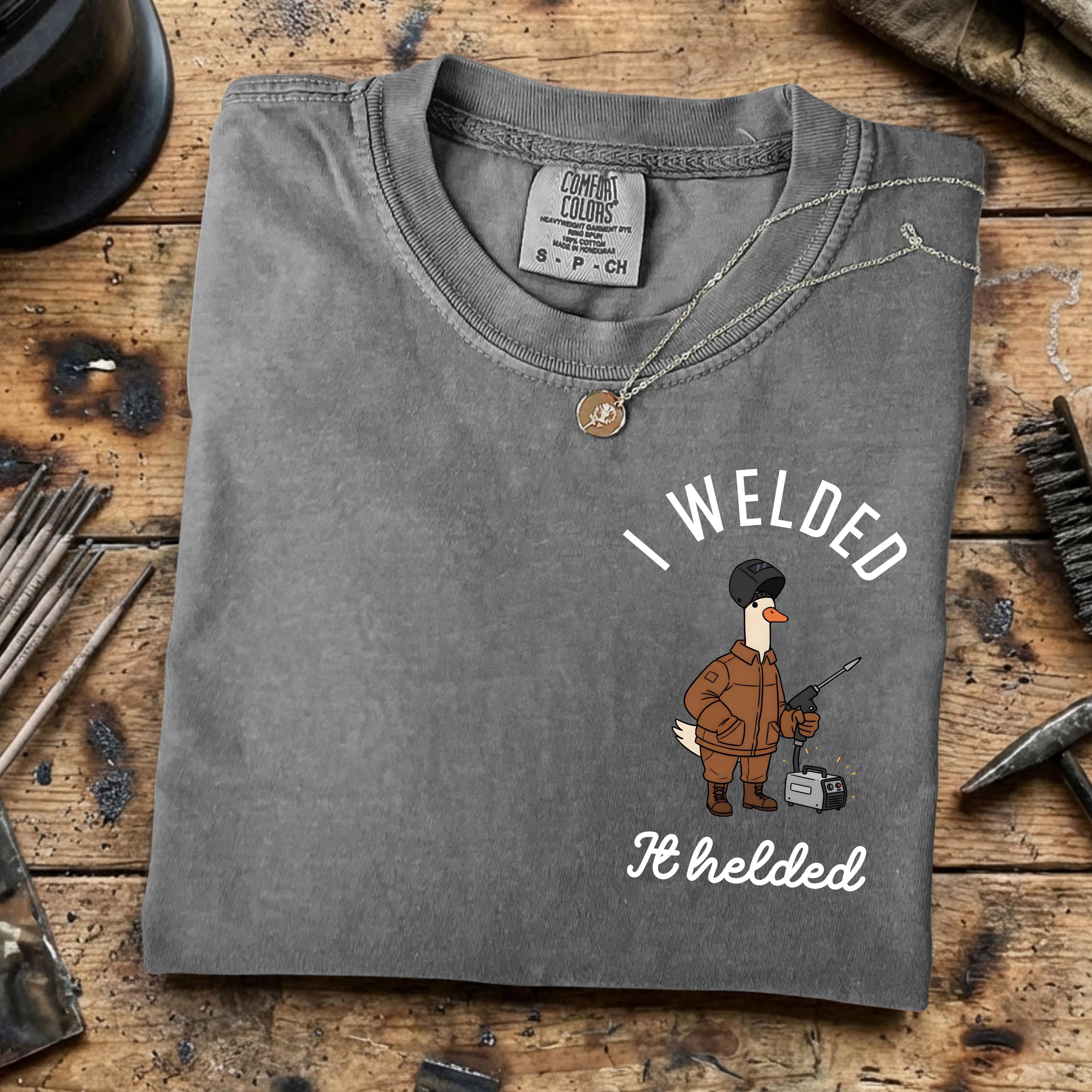 Silly Goose Welder Shirt - Welder Dad or Husband Gift, Funny Blue ...