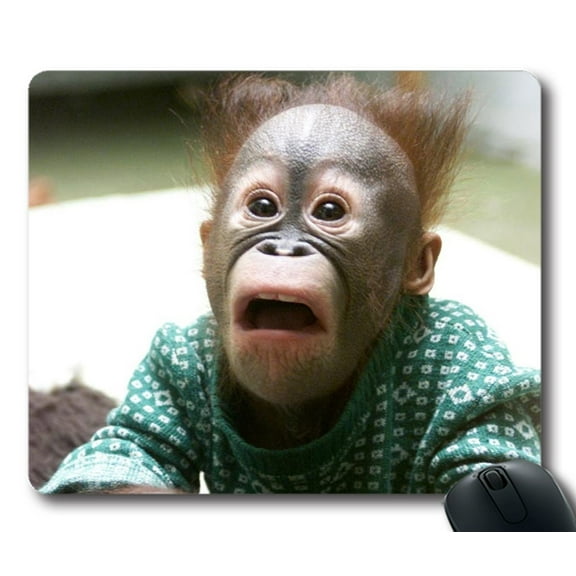 Silly Humor Monkey Mouse pads Gaming Mouse Pad 9.84x7.87 inches