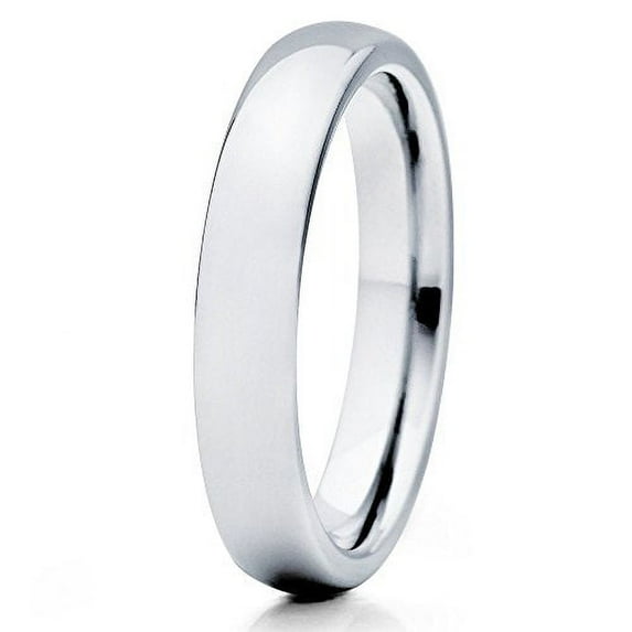 Silly Kings 4mm Tungsten Carbide Wedding Band Domed Style Ring Men & Women Comfort Fit