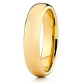 thumbnail image 1 of Silly Kings 5mm Yellow Gold Tungsten Carbide Wedding Ring Comfort Fit Band Men & Women 7.5, 1 of 4
