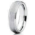 thumbnail image 1 of Silly Kings 6mm Silver Tungsten Carbide Wedding Band Handmade Ring Comfort Fit Mens, 1 of 3