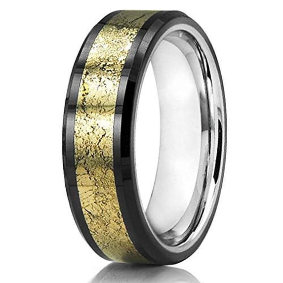 Silly Kings 8mm - Men's Tungsten Wedding Ban - Men Tungsten Ring - Meteorite Wedding Band (10)